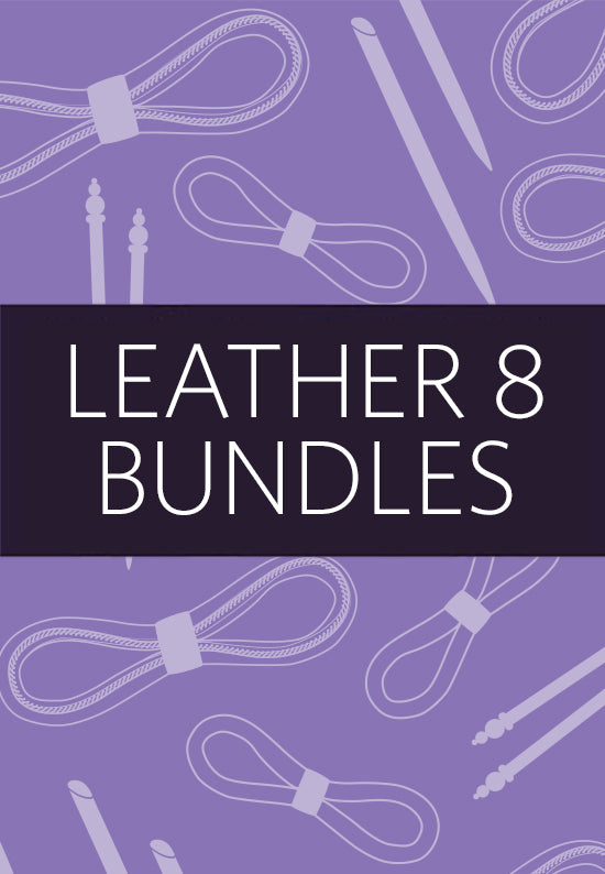 leather 8 hair clip bundle 