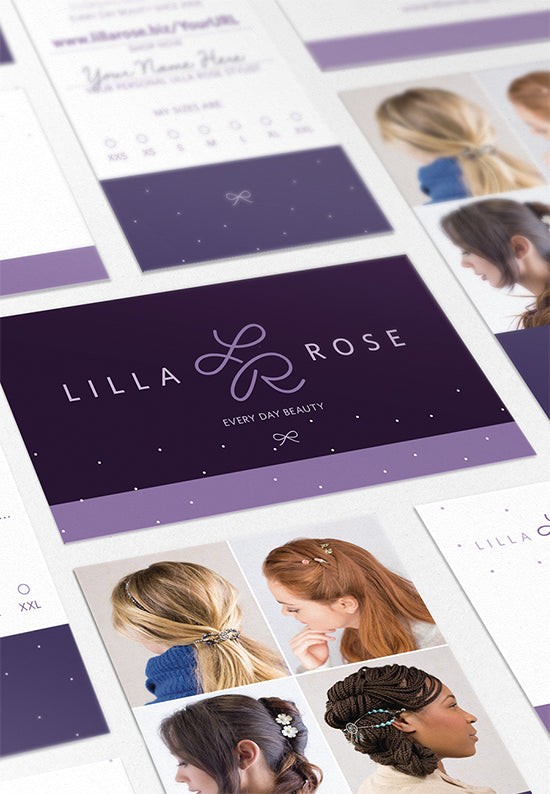 Choose from a variety of customizable business cards, postcards, stationery and more through our Lilla Rose print shop on Vistaprint.